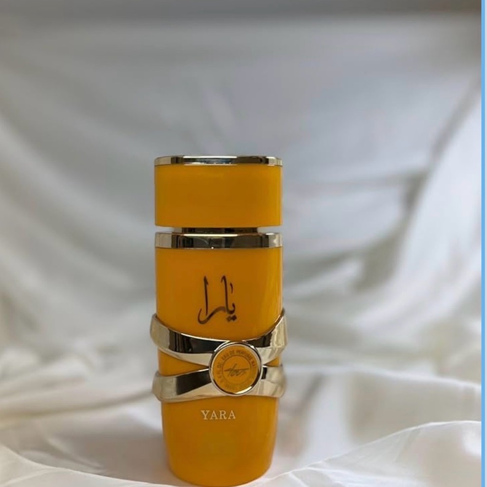 Yellow and Silver Yara Perfume Bottle